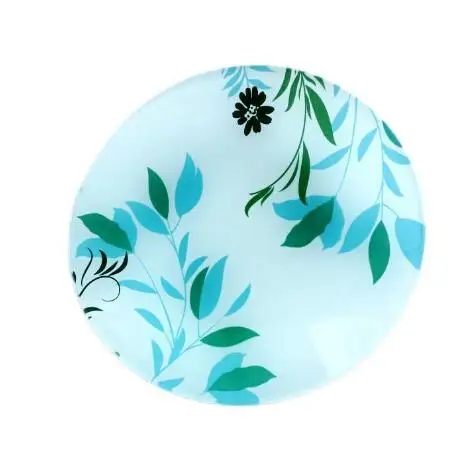 Diameter 22cm Tempered Glass Gift Tray Heat-resistant Dessert Cake Steak Glass Plate Hotel Bathroom Soap Dish Round Flat Plate