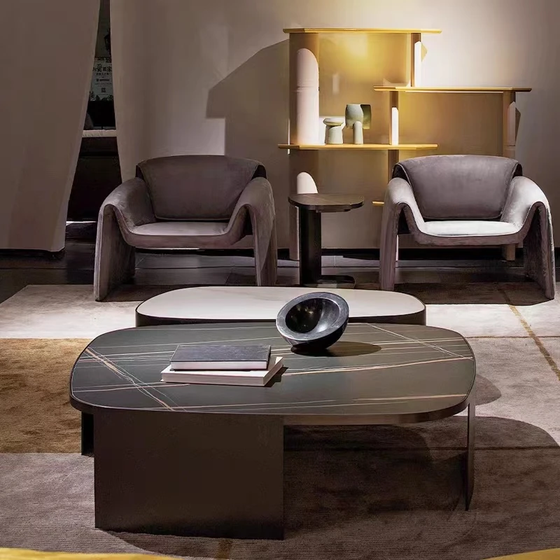 Italian Tea table  for living room furniture Stainless Steel coffee table Modern style Hotel furniture