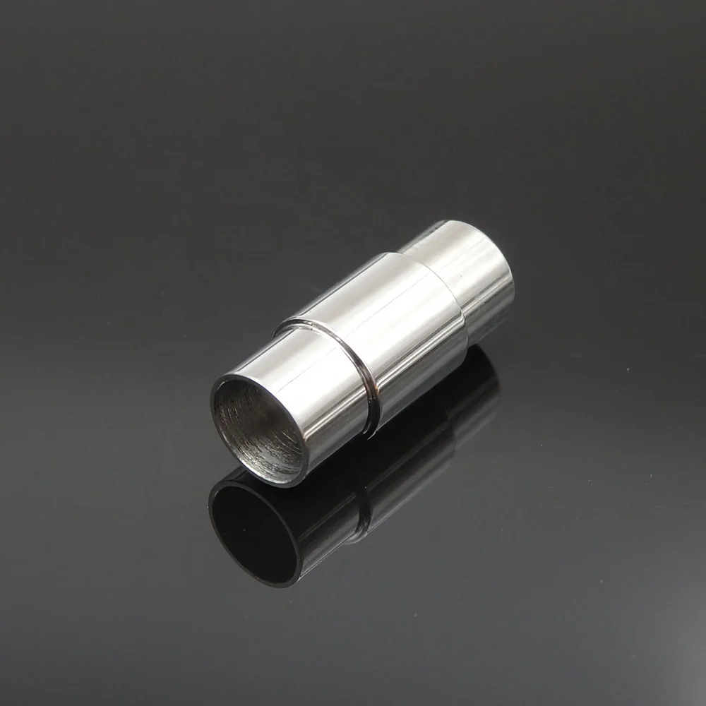 VEROMCA Stainless Steel Clasp Wheel Round Jewelry Clasp Leather Rope Connecting Clasp