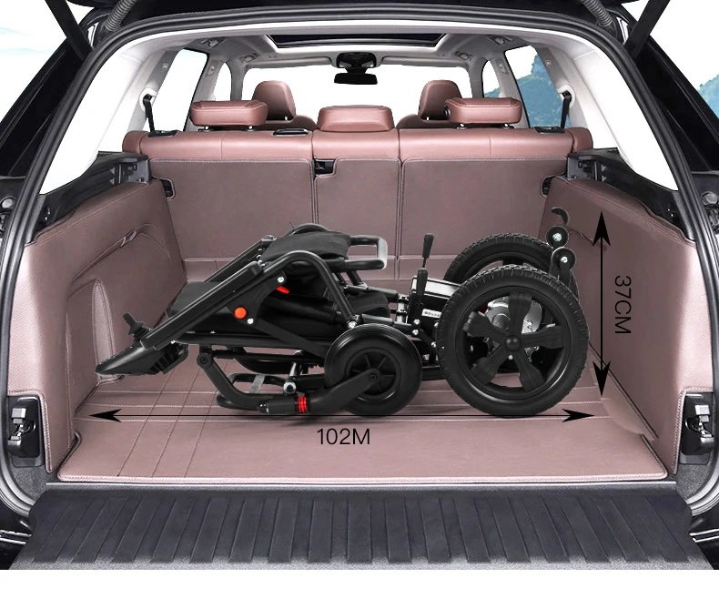 Smart 360 Rotating Lifting Adjustable Design Lightweight Portable Power Chair Electric Wheelchair Easy Storage For Car Trunk