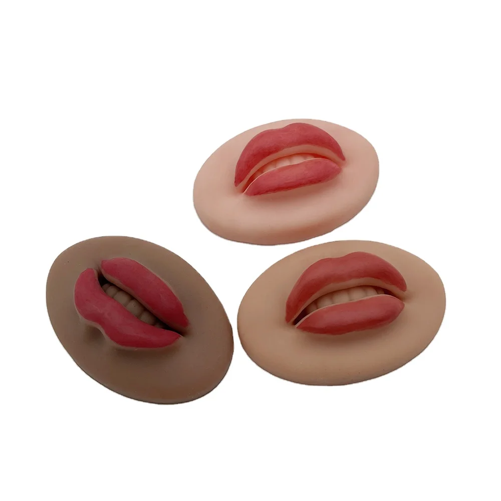 PMU Supplies Mouth Open 3D Lips Tattoo Fake Skin Latex Permanent Makeup Microblading Practice Skin for Lip Blush