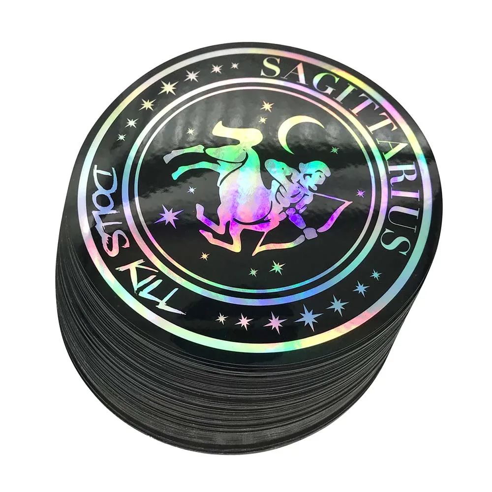 Full Color Printing Permanent Adhesive Waterproof Vinyl Round LOGO Die Cut Stickers