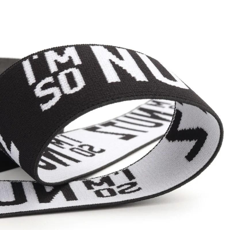 Soft Single or Double Sided Braided Custom Woven Jacquard Twill Woven Elastic Webbing Band/tape for underwear