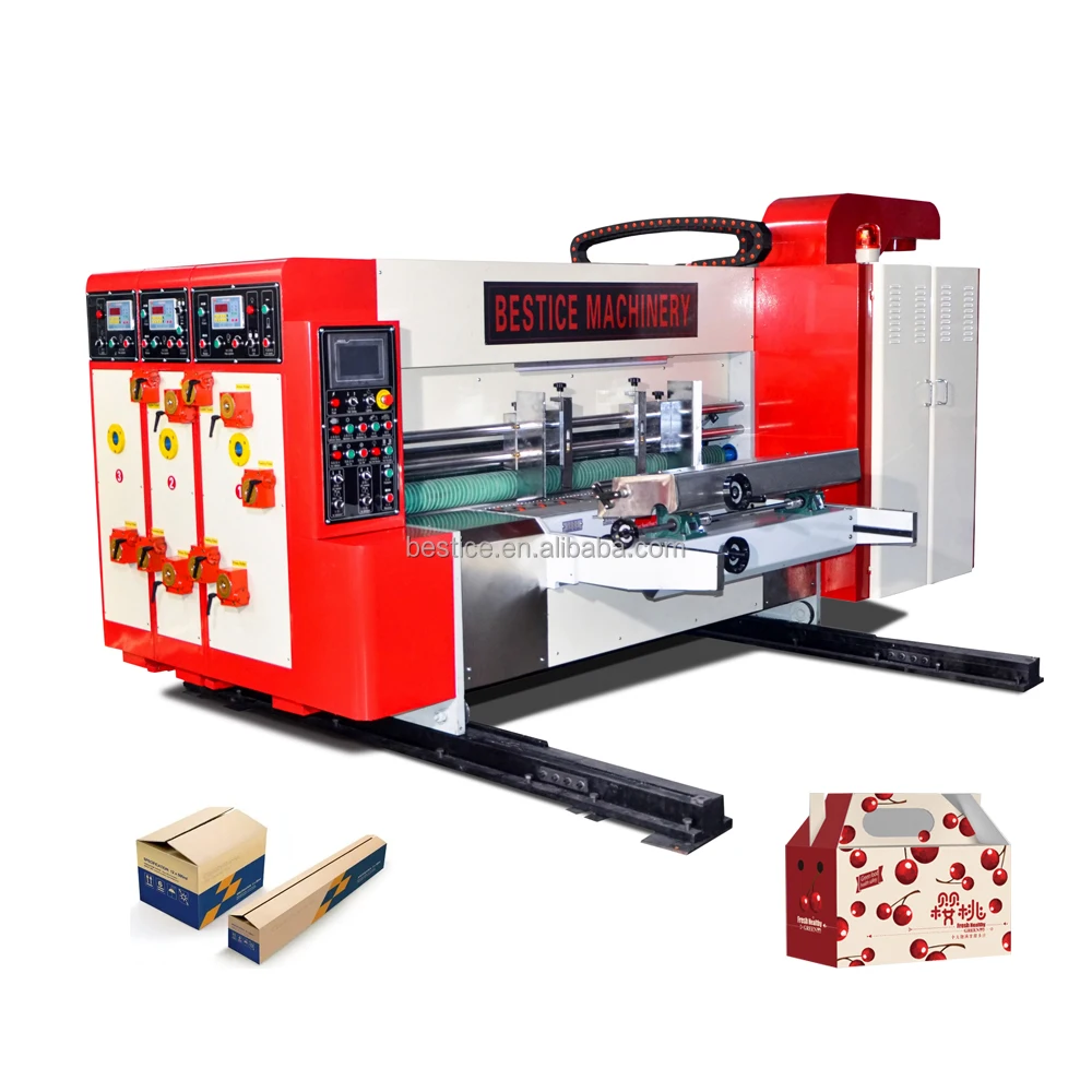 Low price electric printing slotting die cutting corrugated carton box make machine fabrication cardboard printer maker
