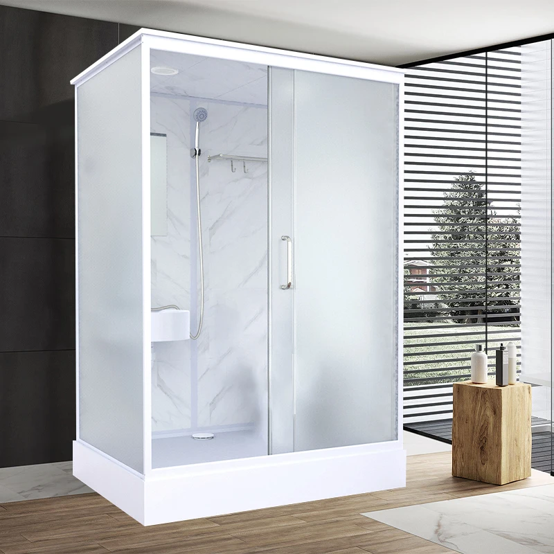 B&B Modern Sliding Door Wet & Dry Separation One-Piece Bathing Room East Jane Indoor Mobile Shower with Whole Shower Open Style