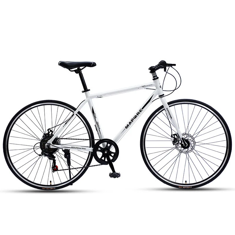 Professional Fashion White Bicycle, Adult Outdoor Riding 21Speed 24 Inch City Road Bike/