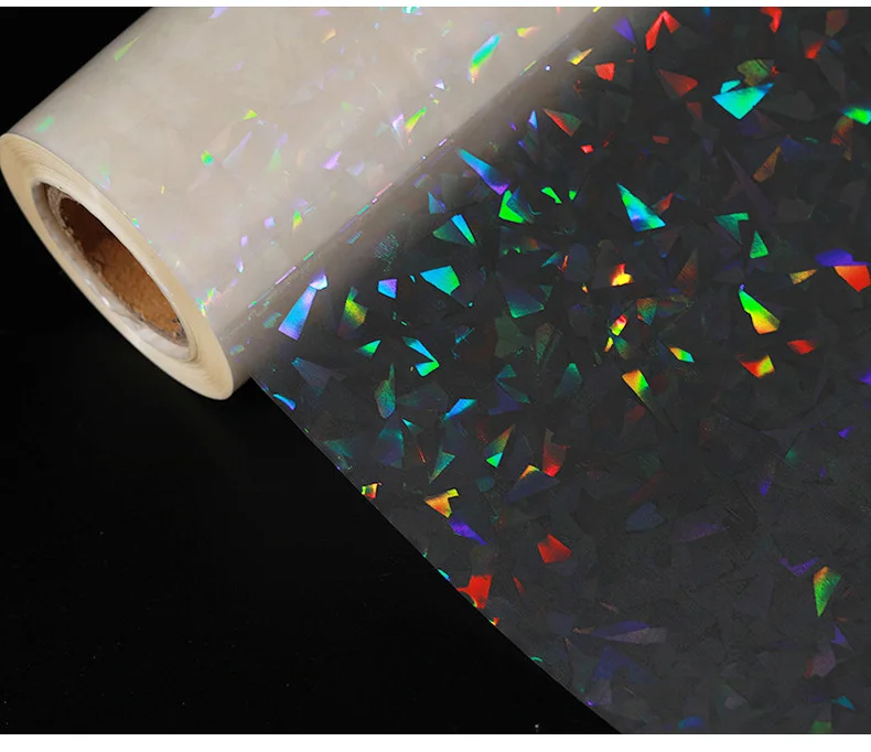 Wholesale BOPP Glitter Film Roll Sparkle Thermal Glitter Film Transparent Hologram Lamination Film