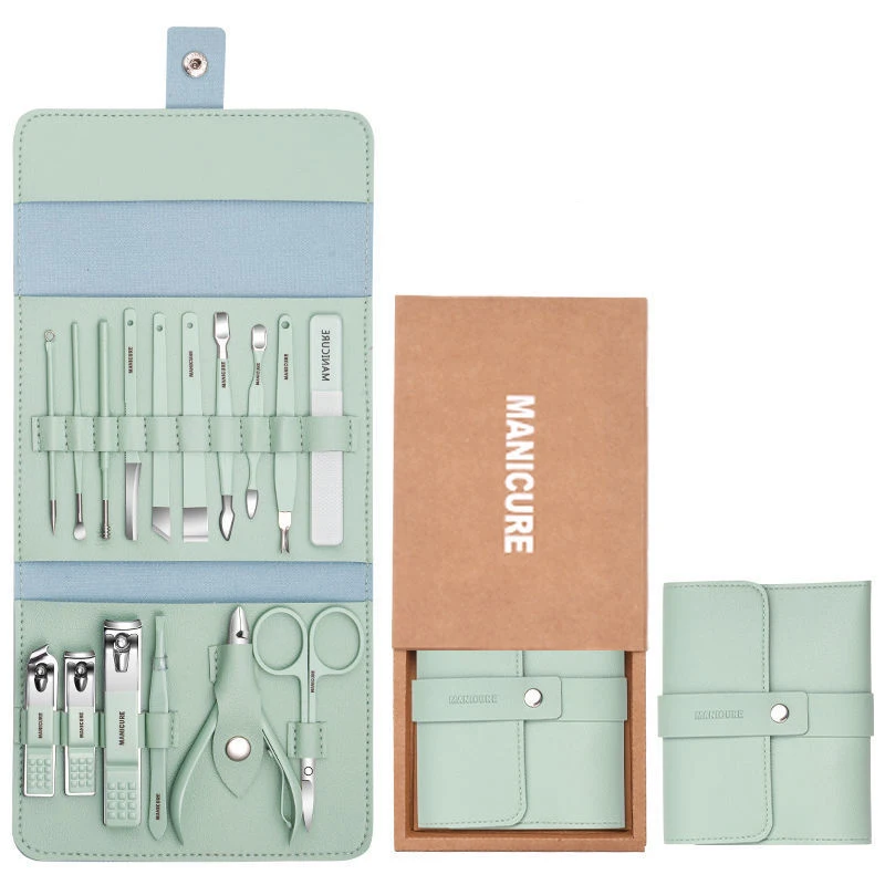 22 16 Pcs/pack Stainless Steel Nail Care Tools Grooming Kit Professional Nail Clippers Pedicure Kit Manicure Set