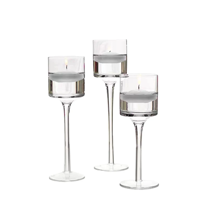 Wholesale 10oz Luxury Crystal Glass Goblet Customised Empty Candlestick Holder for Home Decoration for Christmas