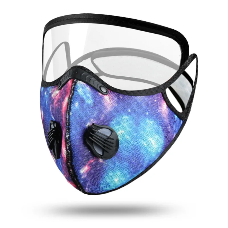 hot sell Outdoor cycling mask Five Layer Filter With Carbon Cloth Maskes Fashion Sport motorcycle face mask With Valve