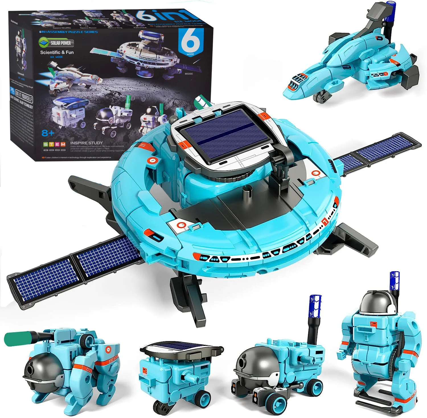 New STEM Projects for Kids Ages 8-12 Solar Robot Kit 6-in-1 Space Toys Building Toys Kids Robots Science Kits