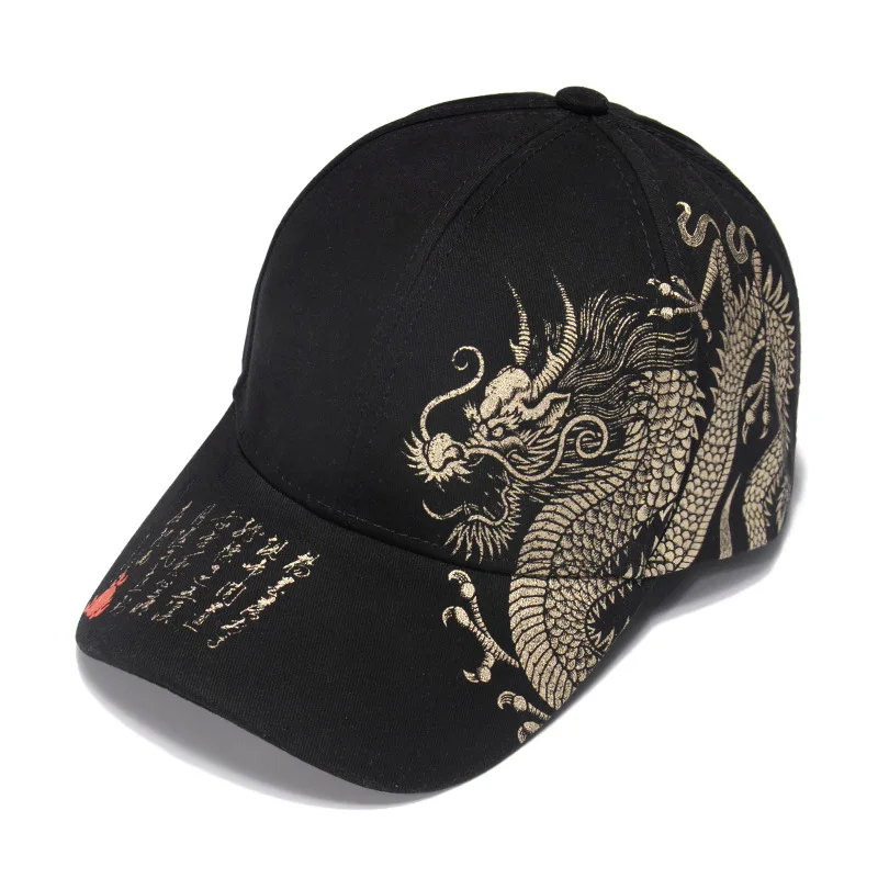 Chinese style dragon pattern baseball cap sports cap