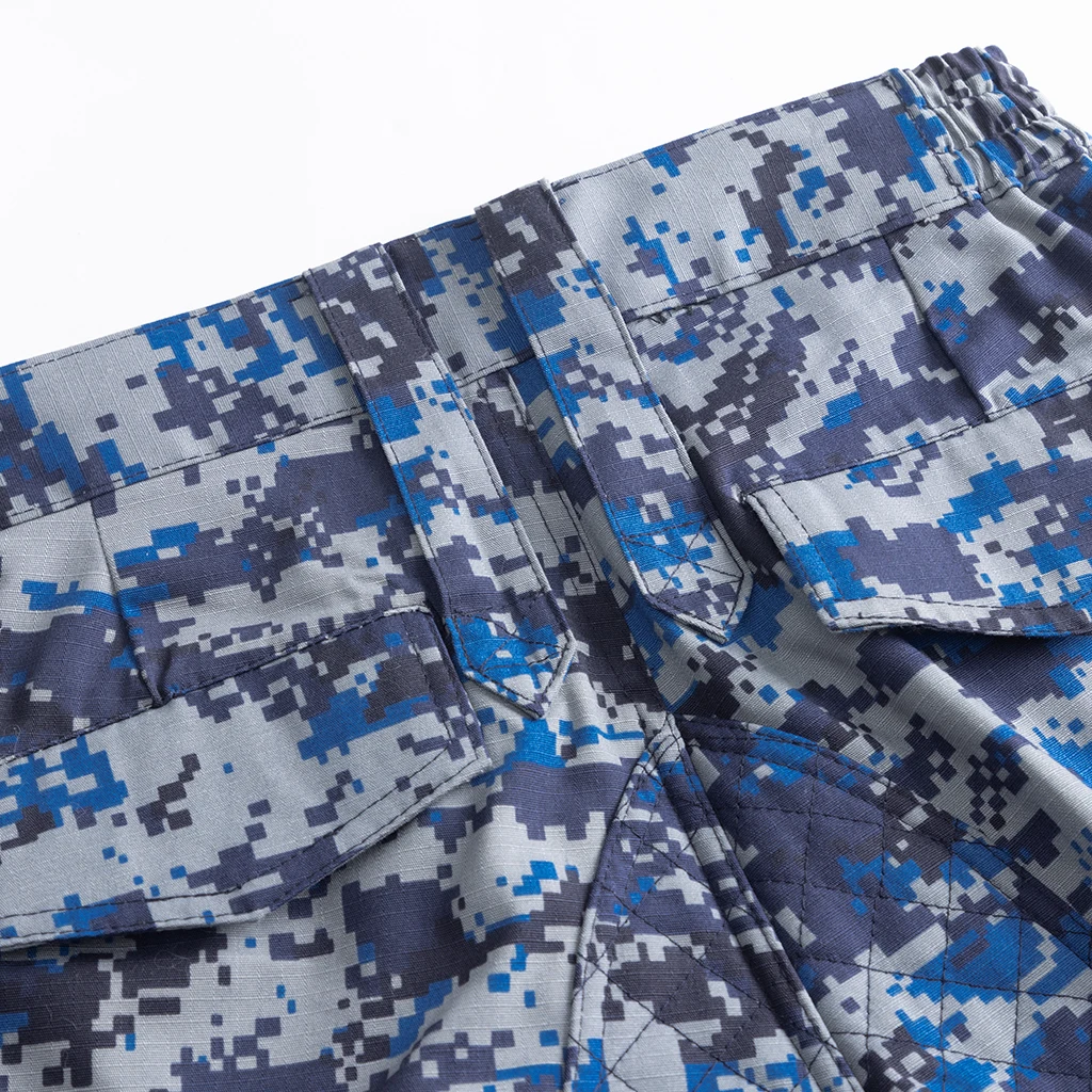 Custom Blue Digital Camo Tactical Uniform Set for Malaysian Air Security Departments Durable Jacket and Pants for Field Use