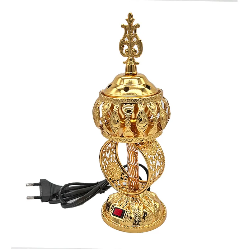 Islamic gift set Festival Party Wedding Electric Incense Burner Metal Aromatherapy Burning Plug Arabic Electric Bukhoor Burner