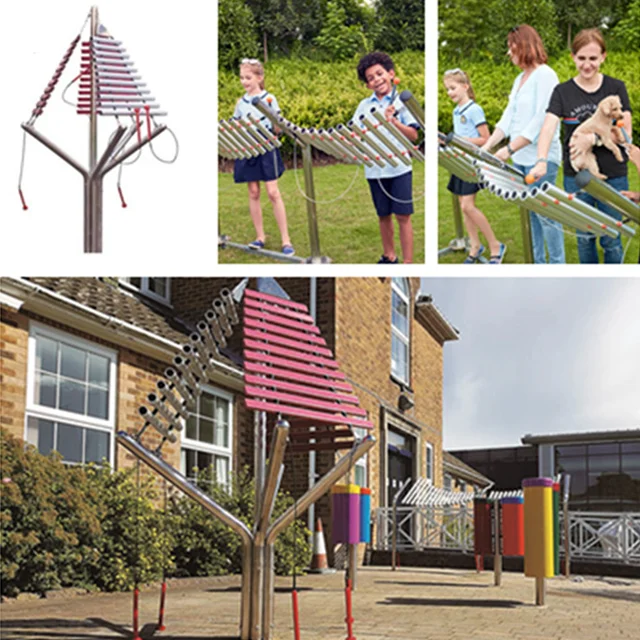 Urban Interactive Music Panels Outdoor Playground Musical Instruments Equipment Playing With the Beat Children Chimes Xylophone