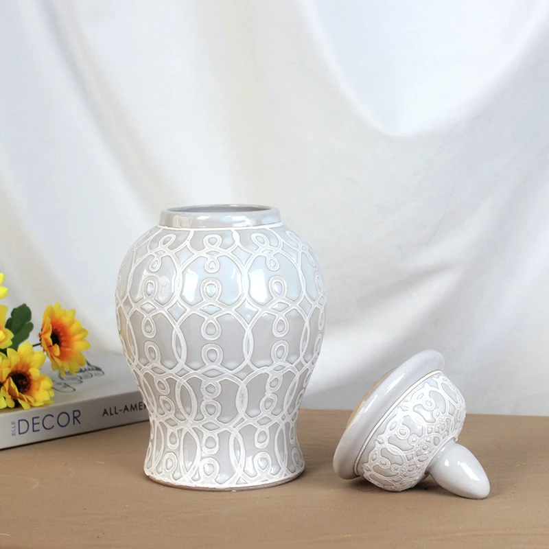 small modern porcelain ginger jar table ginger jars white ceramic ginger jar vase home decor wholesale