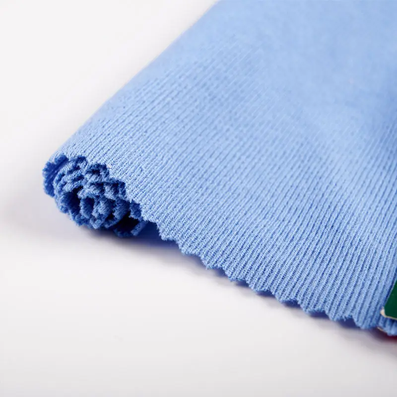 High Quality 60% Polyester 40% Cotton Single Ribbed Knit Fabric 226gsm Outdoor Sportswear Winter Jacket Fabrics