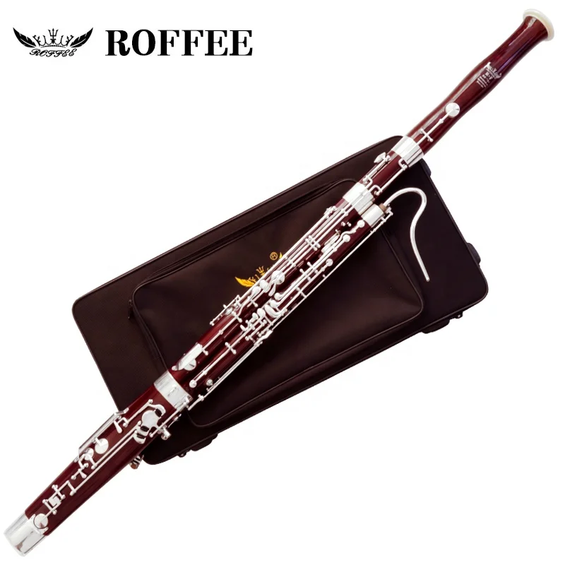 Roffee Silver plated C tone Maple Wood C key Bassoon