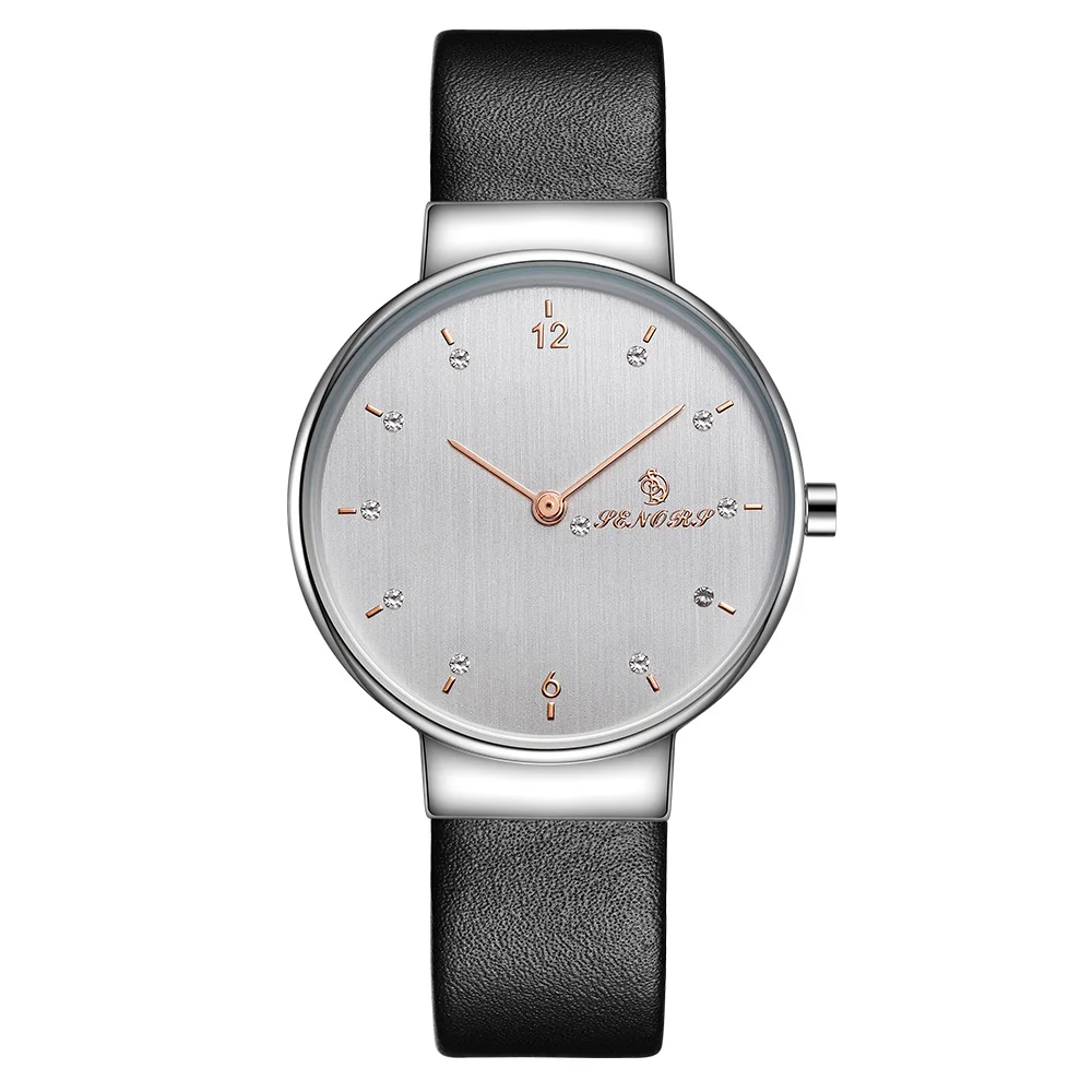 Women Fashion Wrist Watch Stainless steel Waterproof Leather Band Quartz Ladies Watches