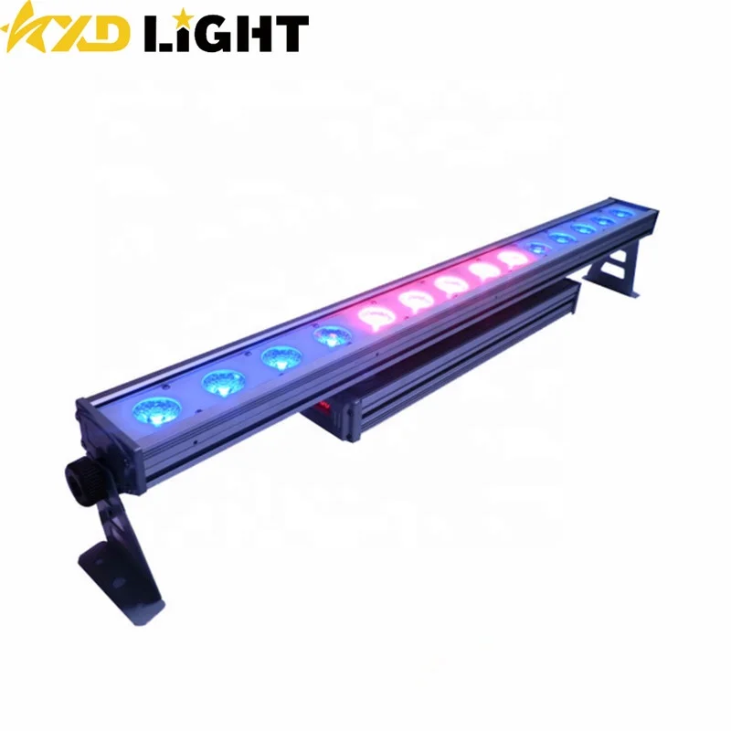 Building Lighting Outdoor RGBWAUV 14pcs LED Wall Washer Linear Bar Light Strip Architectural Facade Lighting IP65 Wall Washer