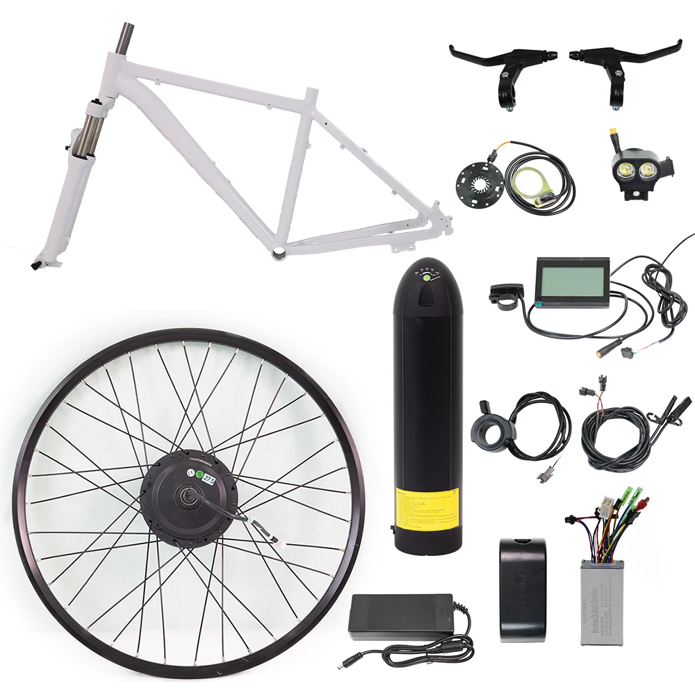 26 inch rim 36v 250w 350w electric bike conversion kit rear and front wheel with hub brushless motor