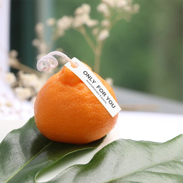 Частная этикетка длинный последний причудливый оранжевый фруктовый мандарин Роза Хлопок фитиль соевый воск Подарочная коробка ароматические свечи с упаковкой