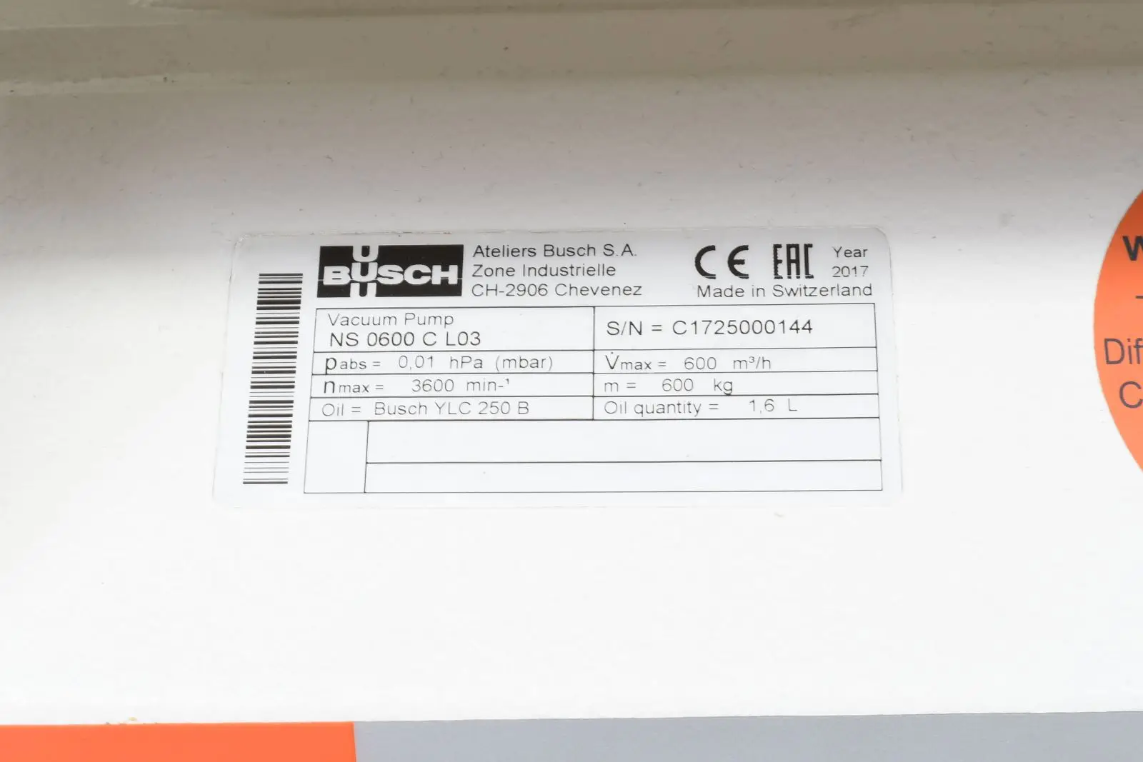 Busch Ds 3010 E, Cobra, Screw Vacuum Pump