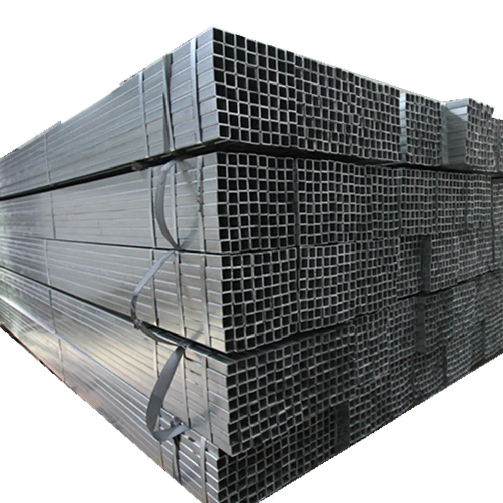 schedule 40 Superior Quality Thick Wall Galvanized Square Carbon Steel Pipe For Construction  price of 1 inch iron pipe