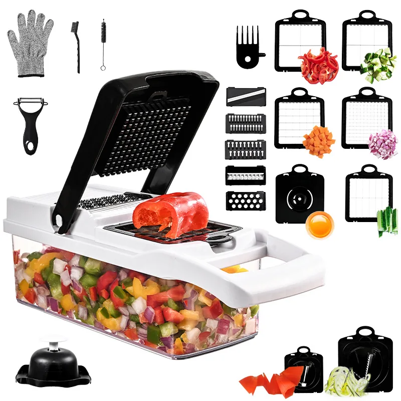 Factory Wholesale High Quality 26 In 1 Vegetable Chopper Mandoline Food Slicer With Container