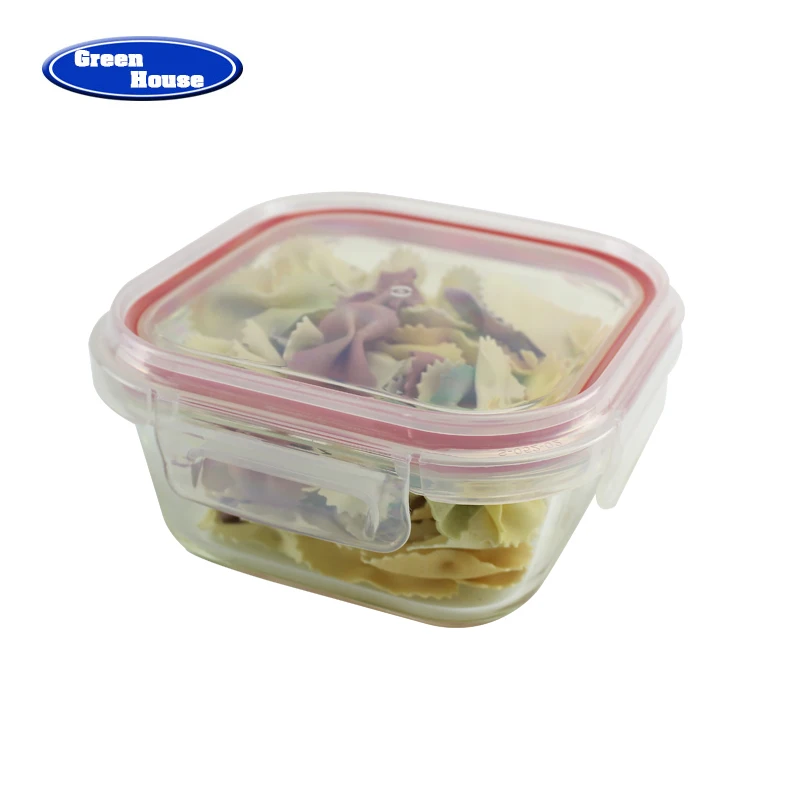 Professional storage containers lids glass food container set with high quality