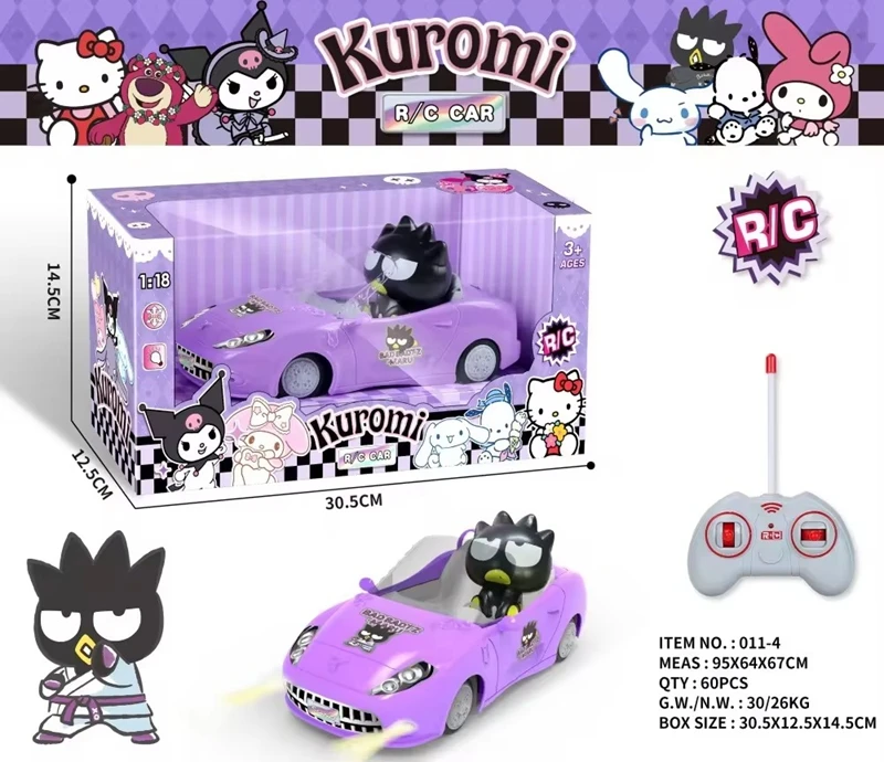 Hot Selling Cartoon Toy Car With Light Kawaii Mini 1:18 Remote-controlled Toy Car For Kids