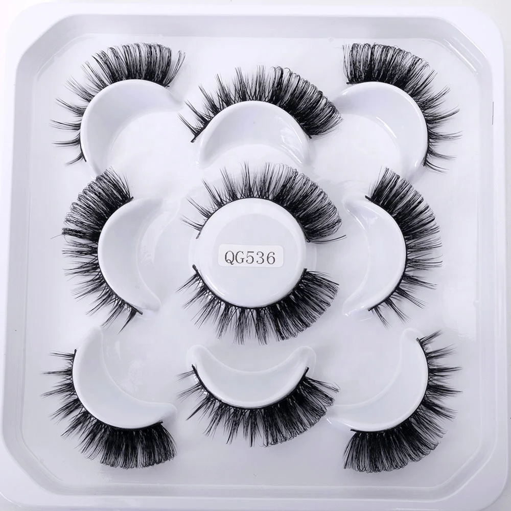 Wispy butterfly lashes silk lashes Winged faux mink 10mm c d curl Full strip eyelashes Russian strip lashes