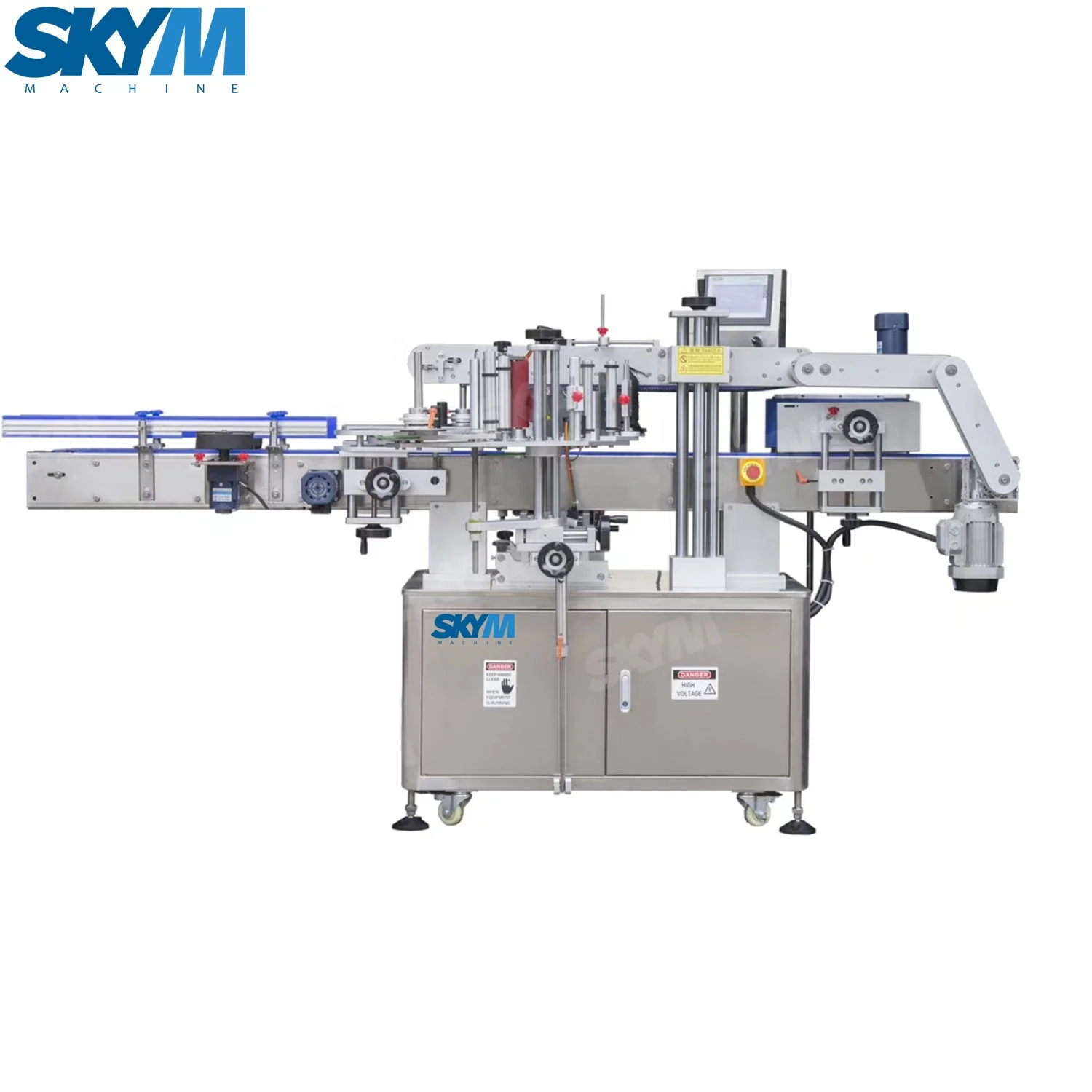 Top Quality Automatic Round Pet Glass Plastic Bottle Self Adhesive Sticker Wrap Around Applicator Labeling Machine