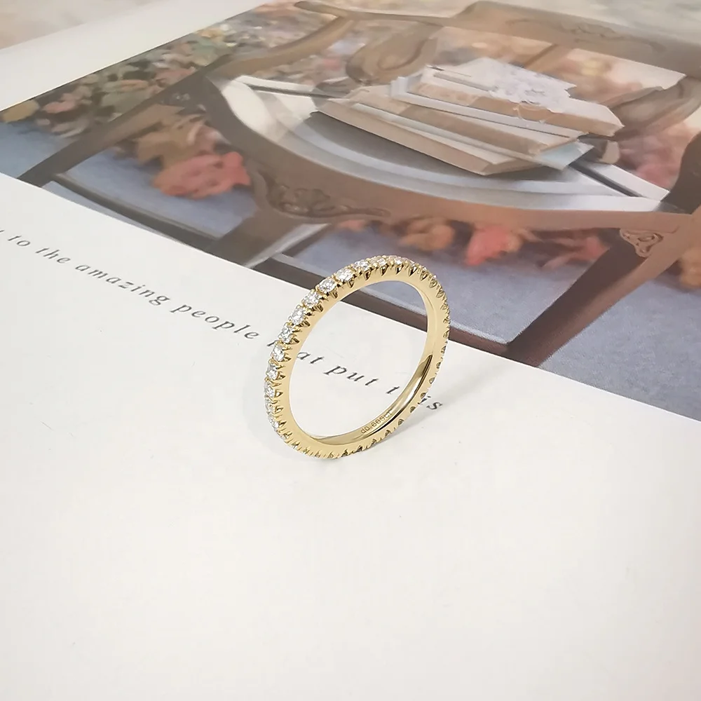 Wholesale Luxury Design 14K Solid Gold Ring With Natural Diamond Rings Women Jewelry For Gift Fine Jewelry