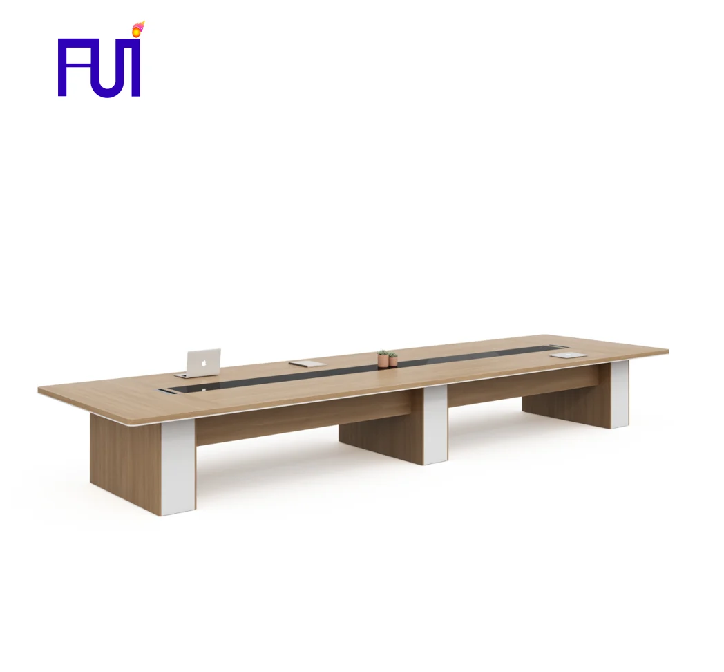 Competitive price modern office desk long meeting desk 16 seater base mfc conference table office equipment