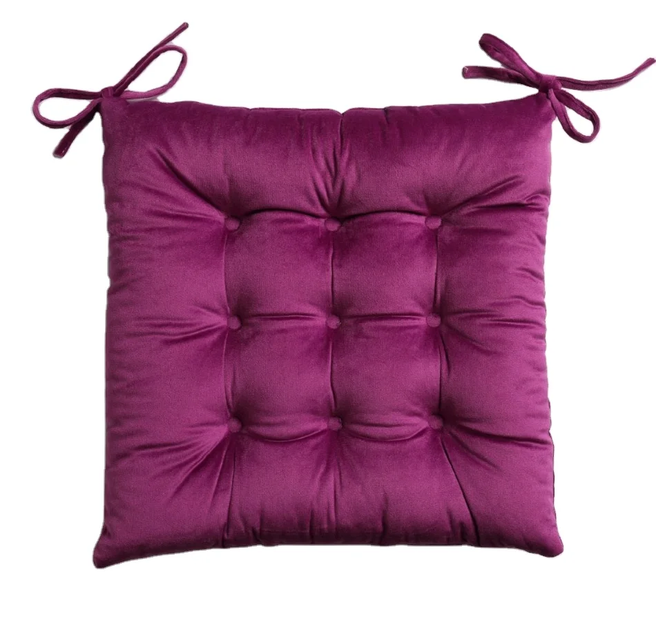 45*45  Nordic yellow luxury cushion  cute decorative  soft velvet cushion seat for chair