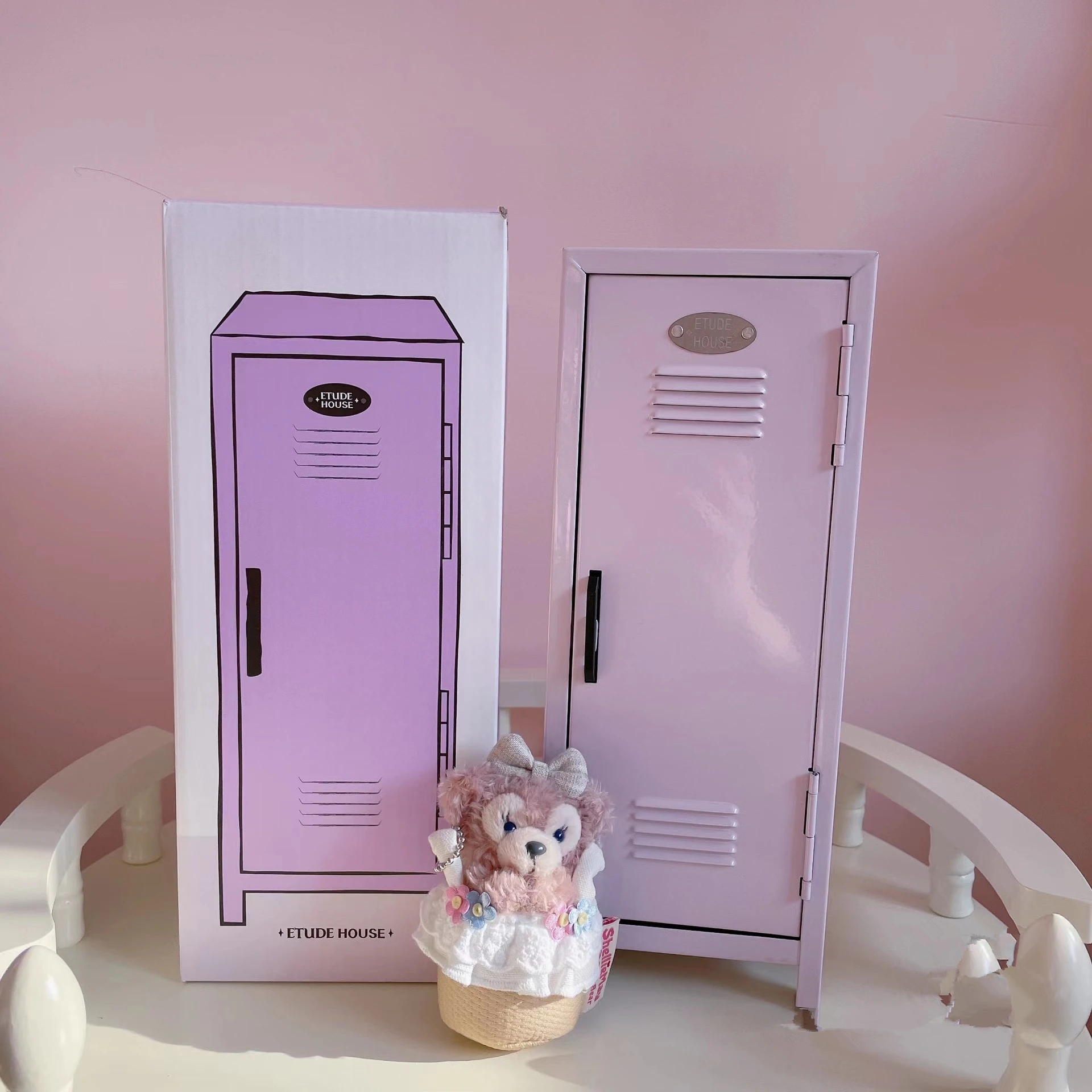 Mini Toy Locker clothes storage box toy with lock and keys for baby child