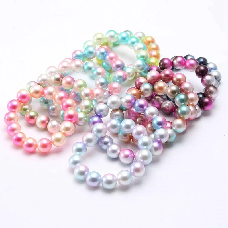 
P107006 Girl Magnificent bracelet Children Kids Mermaid Beads Bubblegum Jewelry 12Colors  (62337559771)