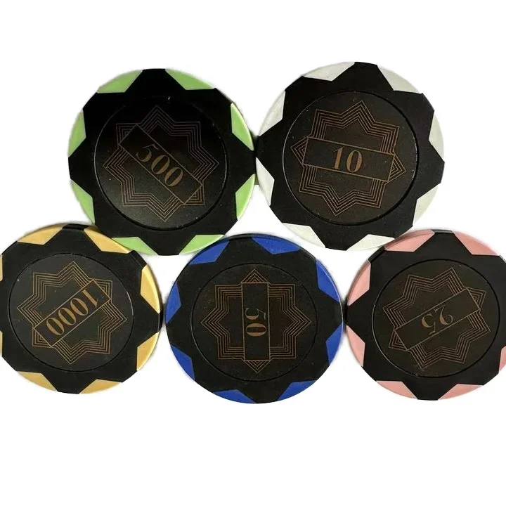 Custom Clay Ceramic Poker Chips Set for Casino & Gambling Premium Quality & Design