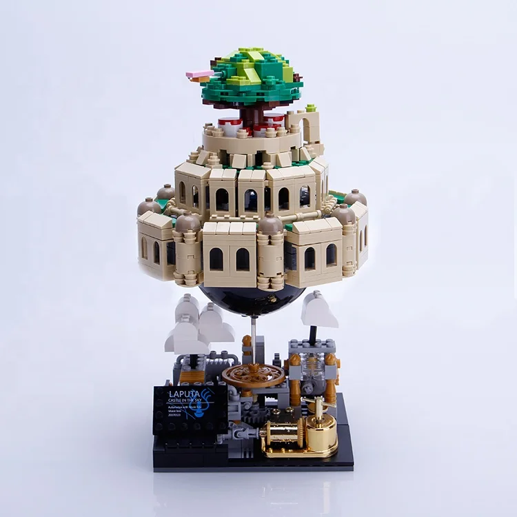 Hot sell XB-05001unique rotate sky castle model creative toys DIY building block bricks compatible Mould kingu block toys toddle