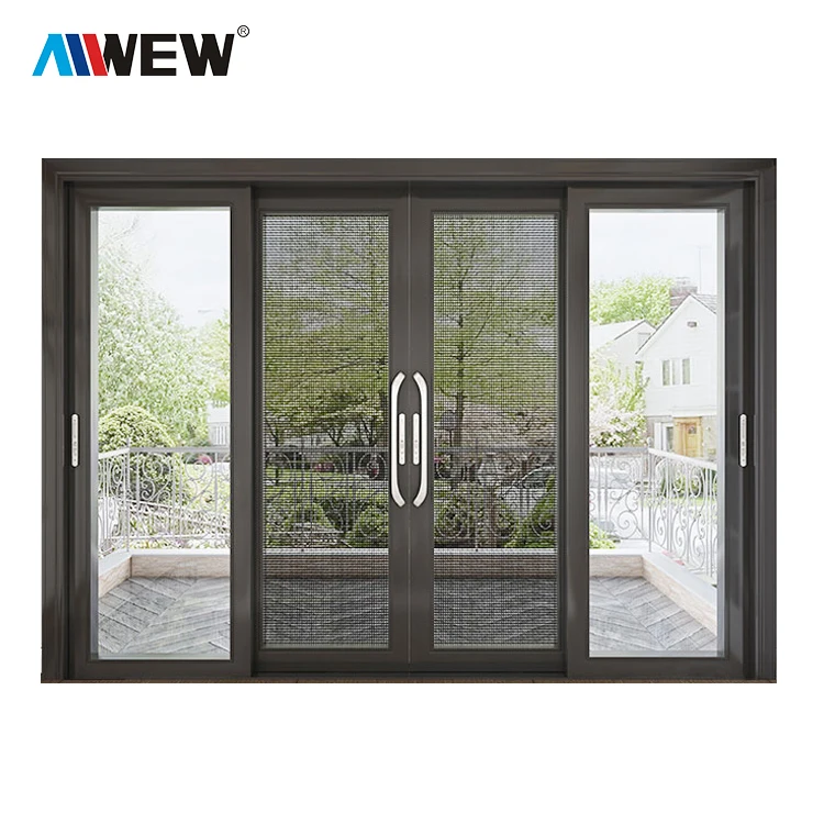 Alwew aluminum interior noiseless sliding door with customized