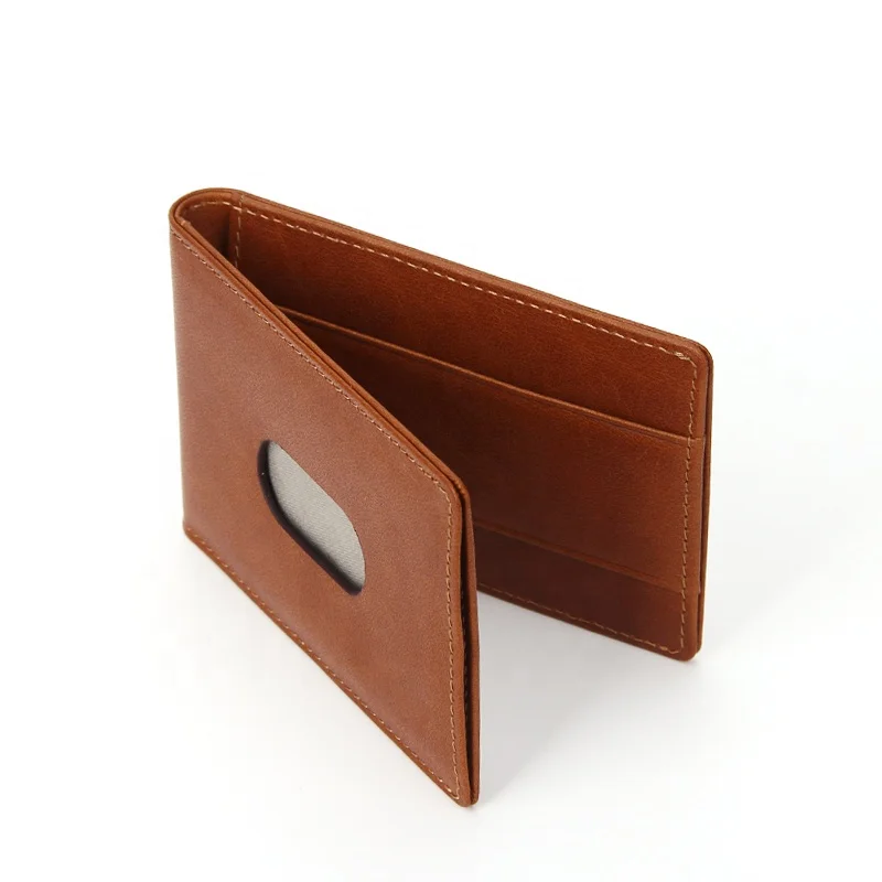 Money Clip Leather Wallet For Men Super Strong Magnetic RFID Wallet