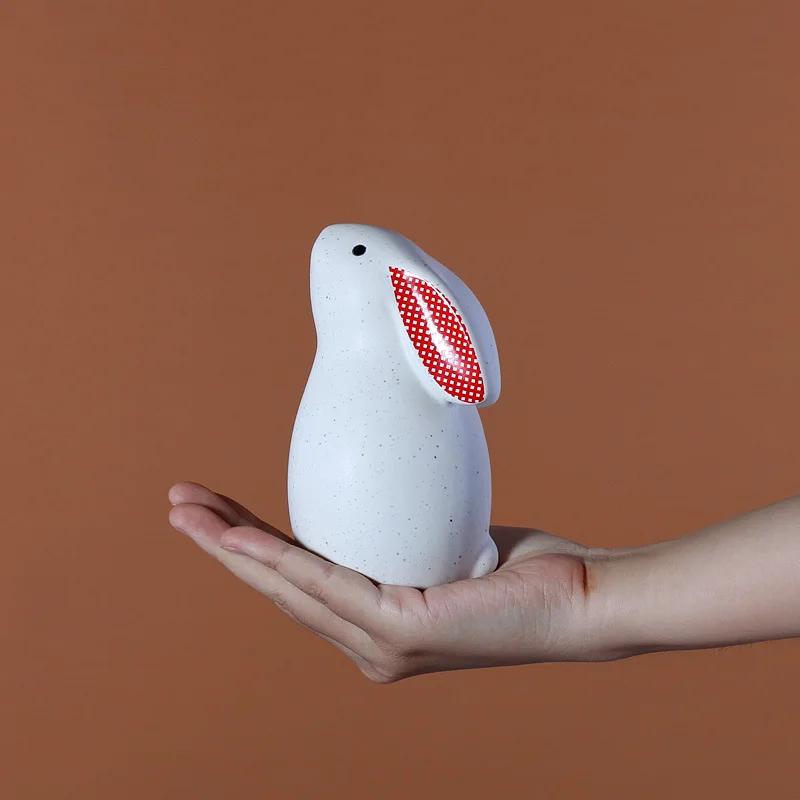 Wholesale ceramic wedding cute rabbit ornaments hotel home decor ornaments nordic home decoration pieces