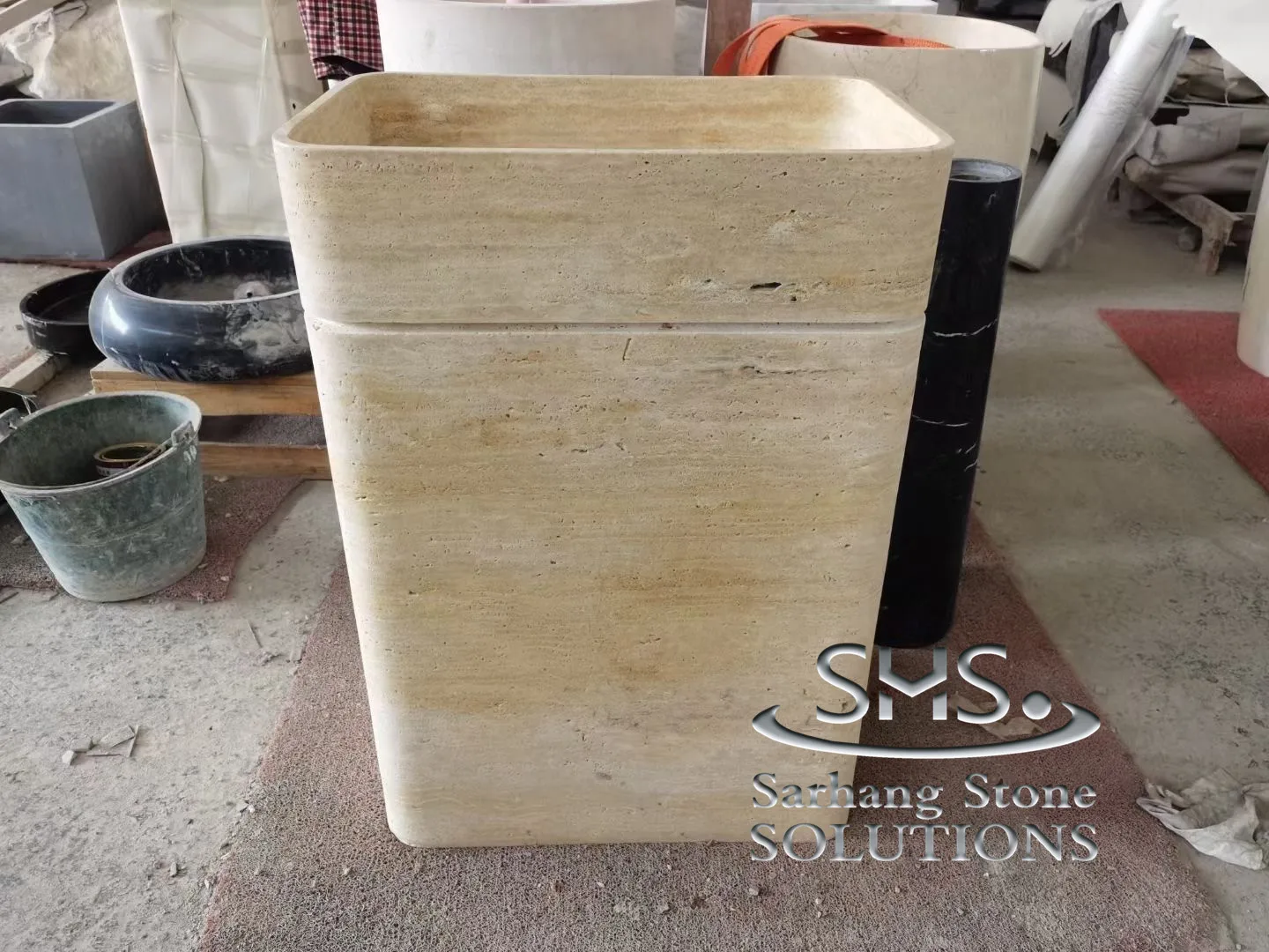 Customized marble pedestal sink professional manufacturer