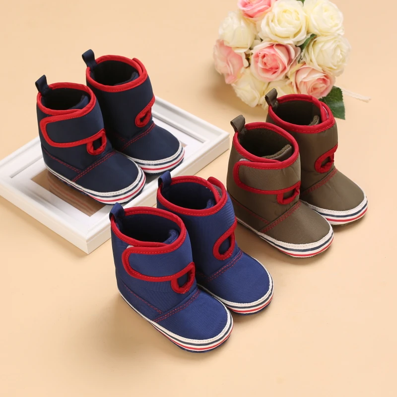 0-1baby high top cotton shoes cloth soles non-slip baby toddler shoes