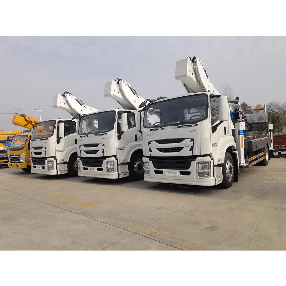 China Jushixin 45m Bucket Lift Aerial Truck Manual Transmission Diesel Fuel High Altitude Mobile Elevated Platform Work Truck