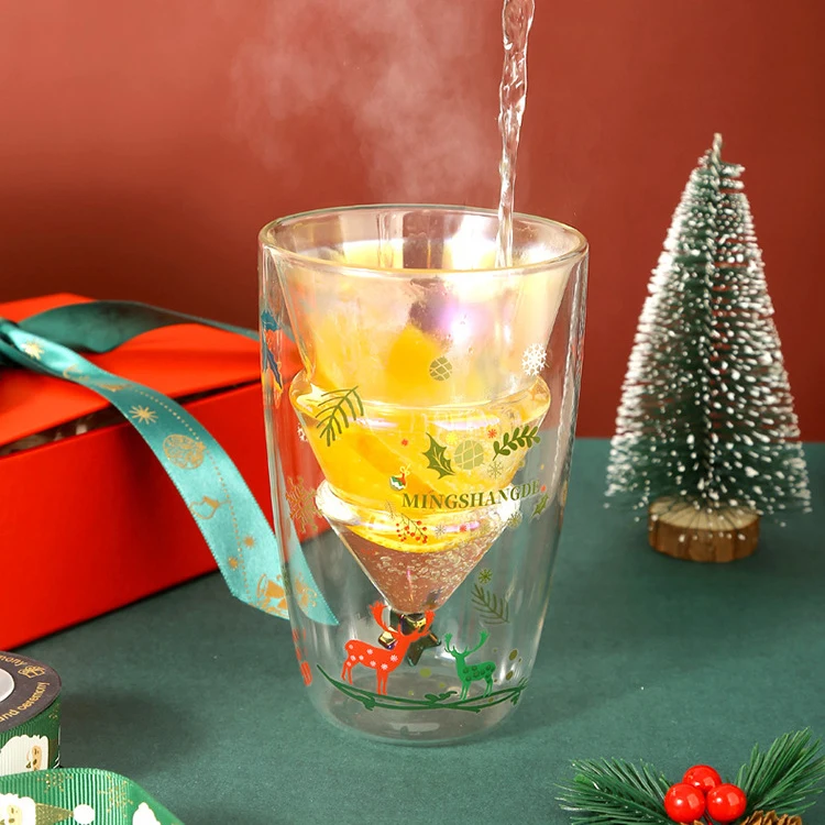 Clear Insulated Layer Coffee Cups Double Walled Glass Coffee Mugs Perfect for Cappuccino Tea Latte Wine