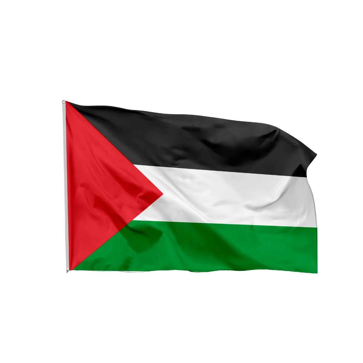 Promotional 3x5 ft printing palestinian flag  red black white green palestine flag with aqsa mosque
