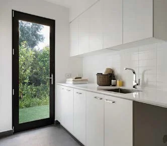 Frame 55 60 65 70 Series Aluminum Glass Door Optional Automatic Interior Exterior Hinged Swing Door for House