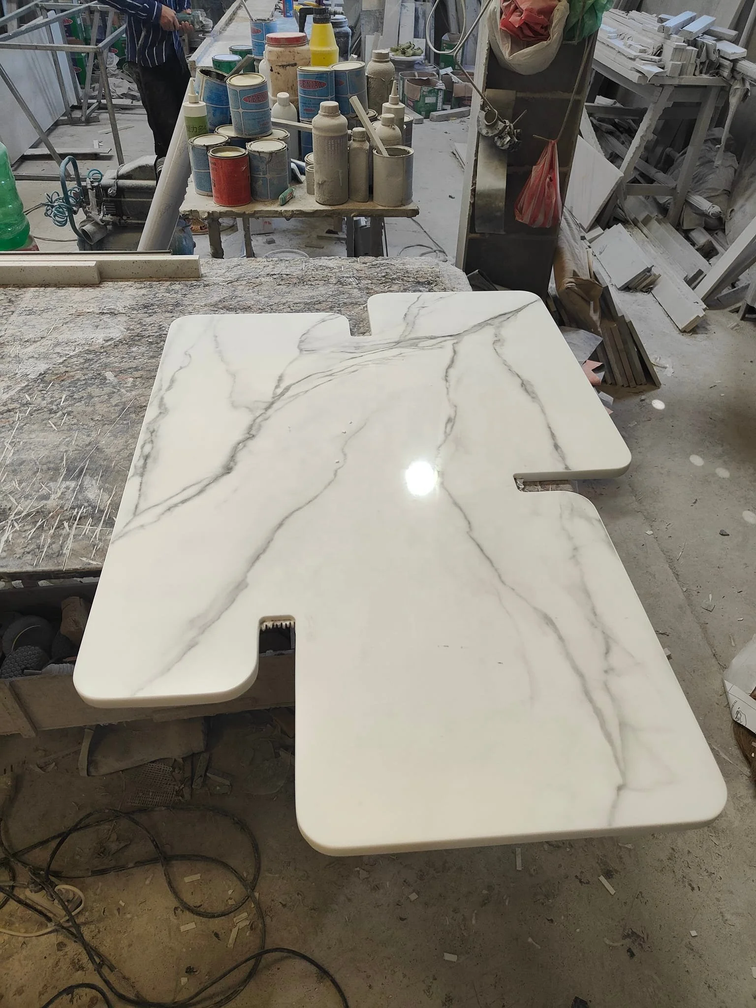 Luxury metal stainless steel brass surface tables modern sofa coffee table marble